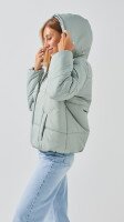 Куртка однотонная женская 410 50 Оливковый  Фото №3