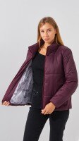 Купить Куртка однотонная женская  412 42 Бордовый Артикул: 2000999267642 Миниатюра фотографии № 3