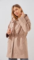 Купить Куртка однотонная женская GENUA G01116-0008 S Бежевый Артикул: 2000999416101 Миниатюра фотографии № 3