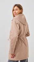 Купить Куртка однотонная женская GENUA G01116-0008 S Бежевый Артикул: 2000999416101 Миниатюра фотографии № 5