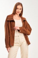 Купить Куртка однотонная женская GENUA G01116-0010 S Коричневый Артикул: 2000999417009 Миниатюра фотографии № 1