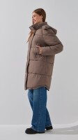 Куртка однотонная женская On me 2431-F341 S Кофейный  Фото №2