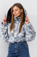 Куртка з візерунком жіноча On me 5229 S Сірий  Фото №0