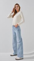 Лонгслив однотонный женский Bclothing 8837 S Молочный  Фото №2