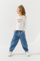 Лонгслив с принтом для девочки Baby Show 14483 92 см Молочный  Фото №1