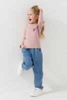 Лонгслив с принтом для девочки Baby Show 14484 92 см Пудровый  Фото №1