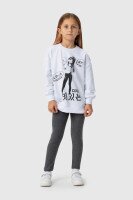 Лосини однотонні для дівчинки Happy Kids 912 146 см Антроцит (2000990067579W)  Фото №2