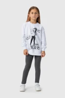 Лосини однотонні для дівчинки Happy Kids 912 140 см Антроцит (2000990067562W)  Фото №2