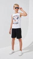 Майка с принтом для мальчика LAWA P-BB02319 146 см Белый  Фото №0