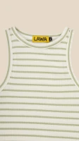 Майка з візерунком для дівчинки LAWA GBC02405 152 см Оливково-молочний  Фото №0