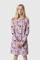 Ночная рубашка для девочки Fleri 6017 104-110 см Розовый (2000990257598A)