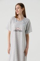 Ночная рубашка для кормящих Sevgi 3187 2XL Серый  Фото №0