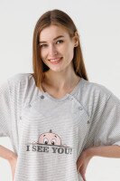 Ночная рубашка для кормящих Sevgi 3187 2XL Серый  Фото №1