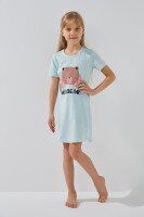Нічна сорочка для дівчинки Mini Moon 0870 110 см Блакитний  Фото №1