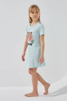 Ночная рубашка для девочки Mini Moon 0870 110 см Голубой  Фото №0