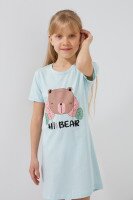 Нічна сорочка для дівчинки Mini Moon 0870 110 см Блакитний