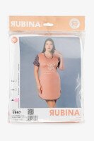 Нічна сорочка жіноча RUBINA 6997 3XL Пудровий  Фото №2