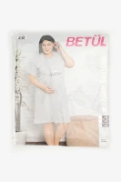Нічна сорочка для годуючих Betul 3187 2XL Сірий  Фото №9