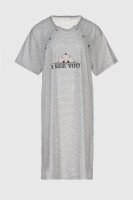 Ночная рубашка для кормящих Sevgi 3187 2XL Серый  Фото №6
