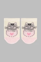 Шкарпетки для дівчинки VT Socks ШДК024-1750 Киця 8-10 Молочний (2000903556275A)
