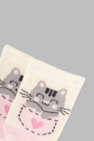 Носки для девочки VT Socks ШДК024-1750 Киса 8-10 Молочный (2000903556275A)  Фото №2