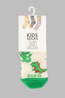 Шкарпетки для хлопчика VT Socks ШДК024-1751 Діно 10-12 Молочний (2000990692979A)  Фото №3