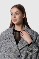 Пальто однотонне жіноче Miss esta 2385 36 Сірий (2000990312129D)  Фото №0