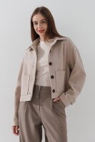 Пальто однотонное женское On me 5288 XL Молочный  Фото №2