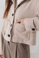 Пальто однотонное женское On me 5288 XL Молочный  Фото №1