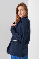 Піджак однотонний жіночий 2808-24497 S Темно-синій (2000990595348D)  Фото №3