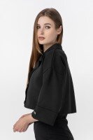 Піджак однотонний жіночий Femme 1012 S Чорний (2000989871330D)  Фото №0