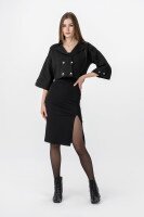 Піджак однотонний жіночий Femme 1012 S Чорний (2000989871330D)  Фото №4