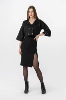 Піджак однотонний жіночий Femme 1012 L Чорний (2000989871354D)  Фото №4