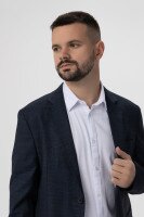 Пиджак с узором мужской Redpolo 2378 56 Синий (2000990178817D)  Фото №0