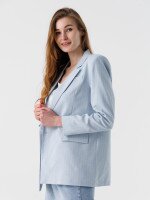 Пиджак с узором женский Miss esta 2500 36 Голубой (2000990545480D)  Фото №3