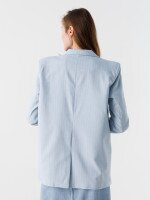 Пиджак с узором женский Miss esta 2500 36 Голубой (2000990545480D)  Фото №4