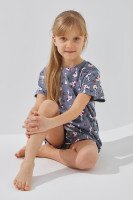 Піжама для дівчинки Fleri 6036 128-134 см Сірий  Фото №0