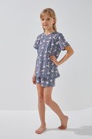 Піжама для дівчинки Fleri 6036 128-134 см Сірий  Фото №2