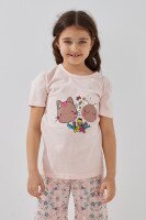 Пижама для девочки Mini Moon 6374 110 см Персиковый  Фото №1