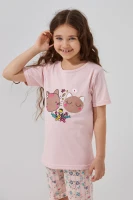 Пижама для девочки Mini Moon 6374 110 см Розовый  Фото №0