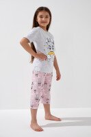 Піжама для дівчинки Mini Moon 9069 110 см Сірий  Фото №2