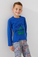 Пижама для мальчика Cotton more 42018 2-3 года Синий (2000990731135A)  Фото №0
