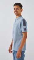 Поло с принтом мужской 3012SM XL Джинсовый  Фото №2