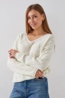 Пуловер однотонный женский Park karon 8329 One Size Молочный  Фото №1