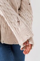 Пуловер однотонний жіночий Femme 2026 One Size Бежевий (2000990221476W)  Фото №2