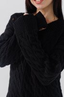 Пуловер однотонный женский Femme 2026 One Size Черный (2000990221483W)  Фото №1