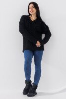 Пуловер однотонный женский Femme 2026 One Size Черный (2000990221483W)  Фото №0