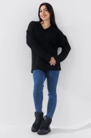 Пуловер однотонний жіночий Femme 2026 One Size Чорний (2000990221483W)  Фото №0