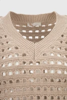 Пуловер однотонний жіночий Femme 1016 One Size Бежевий (2000989871156D)  Фото №6