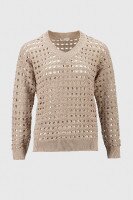 Пуловер однотонний жіночий Femme 1016 One Size Бежевий (2000989871156D)  Фото №5